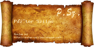 Péter Szilas névjegykártya